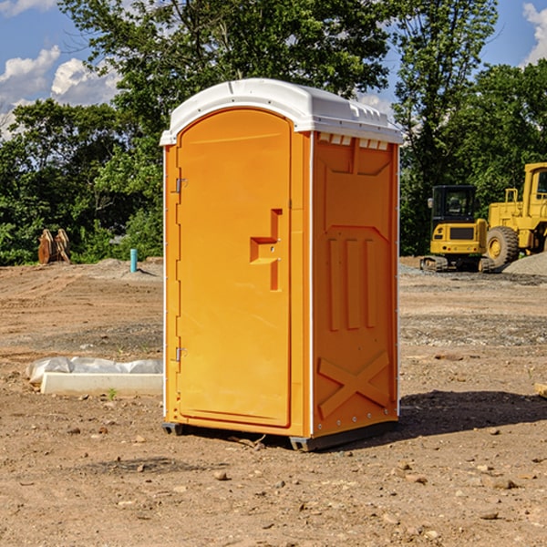 are there any restrictions on what items can be disposed of in the portable restrooms in Brush Creek